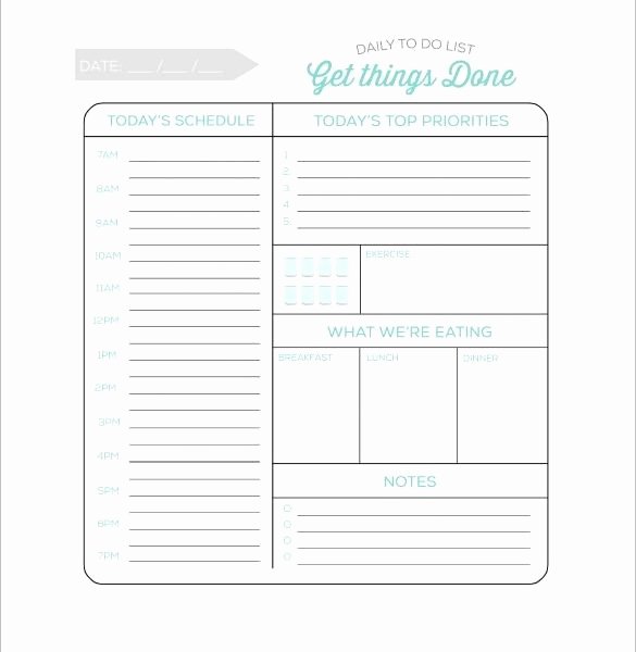 Daily Task List Template Word Luxury Daily Task List Template – 9 Free Word Excel Pdf format