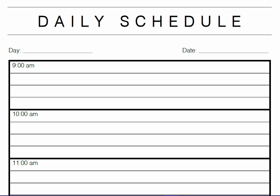Daily Time Management Template Awesome 5 Daily Calendar Template Options