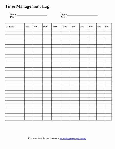 Daily Time Management Template Fresh organizers Worksheets &amp; Templates Business forms