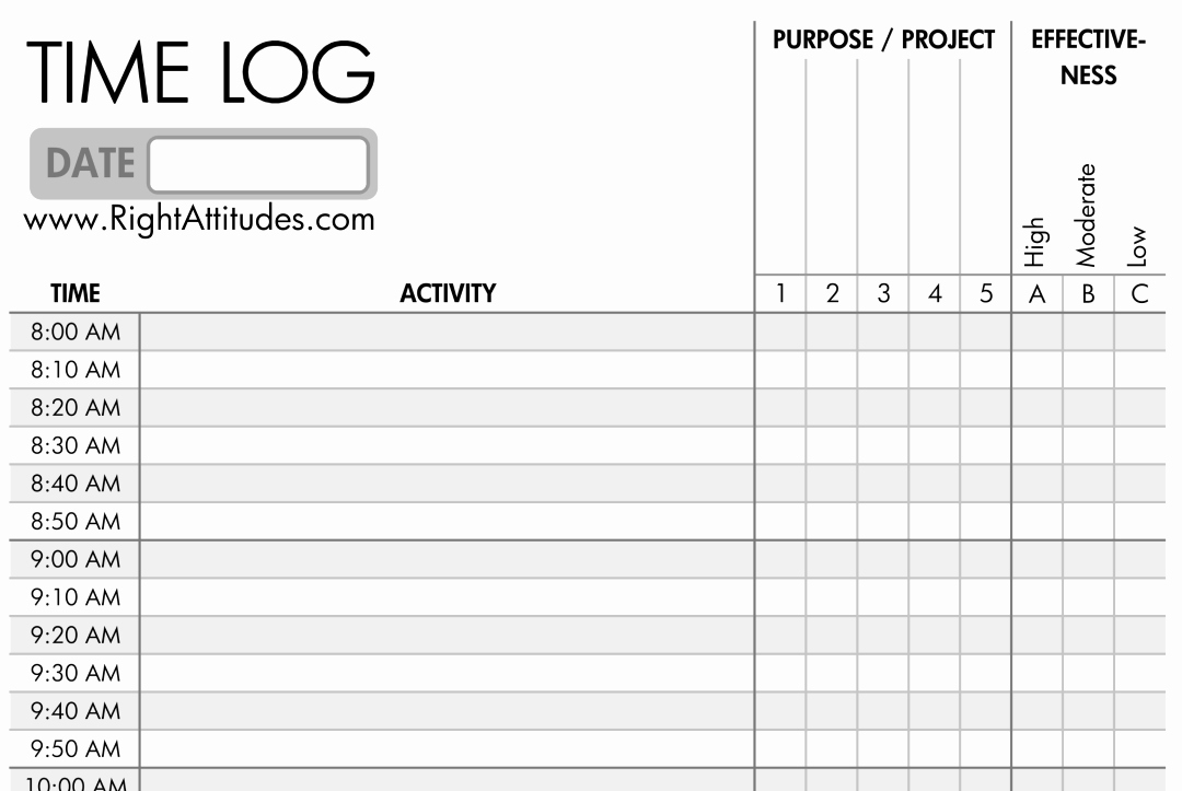 Daily Time Management Template Lovely 10 Great Time Management Worksheets to Keep You Task