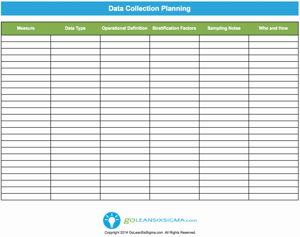 Data Analysis Plan Template Unique Data Collection Plan Template &amp; Example
