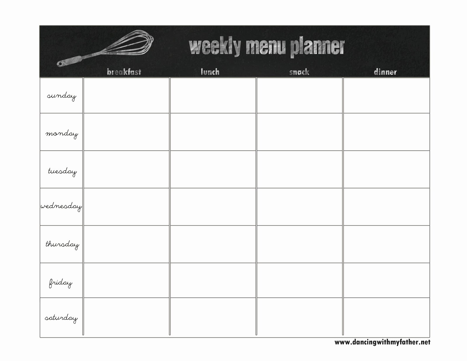 Daycare Monthly Menu Template Luxury Creative Dollar Our Weekly Menu System