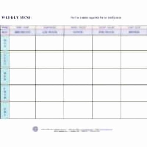 Daycare Monthly Menu Template Unique Weekly Menu