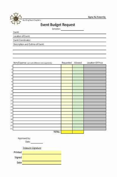 Department Budget Template Excel Inspirational Bud Request Template Excel Eliminate Your Fears and