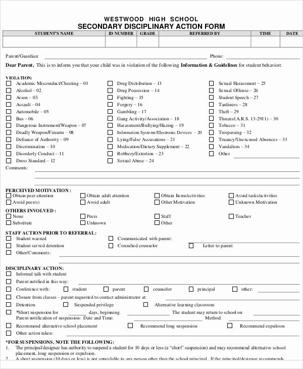 Disciplinary Action form Template Beautiful 39 Sample Action forms In Pdf