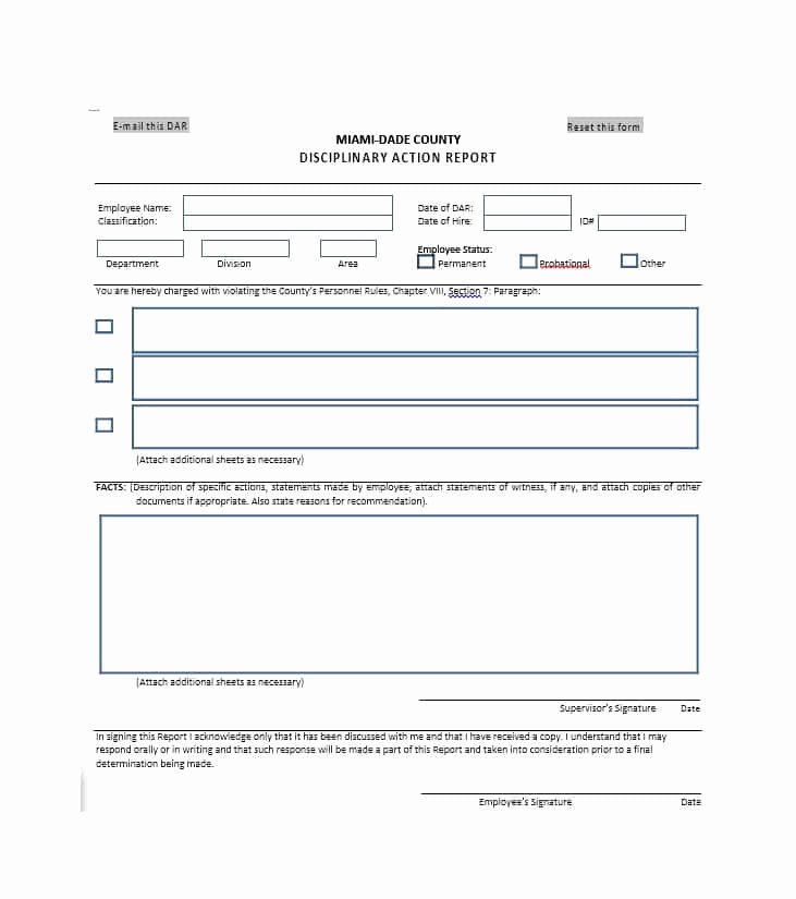 Disciplinary Action form Template Inspirational 40 Employee Disciplinary Action forms Template Lab