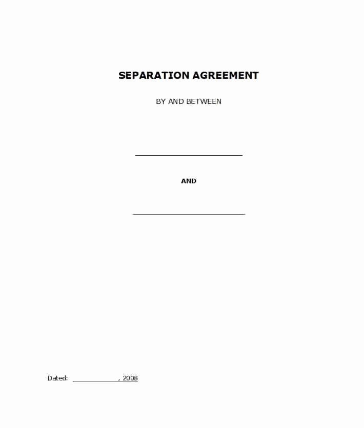 Divorce Agreement Template Free Inspirational 43 Ficial Separation Agreement Templates Letters