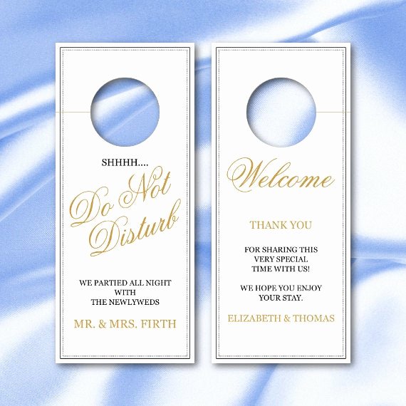 Do Not Disturb Sign Template Inspirational Items Similar to Wedding Do Not Disturb Door Hanger Sign