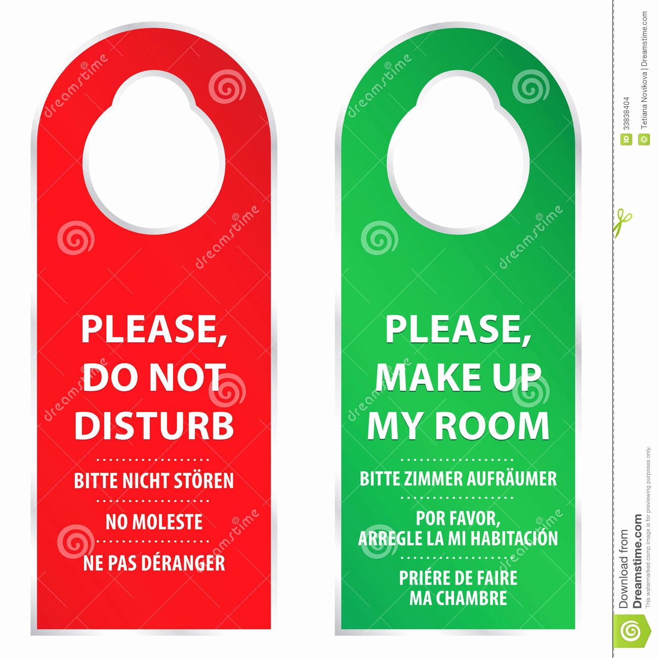 Do Not Disturb Signs Template Elegant Do Not Disturb and Make Up My Room Cards Stock Vector