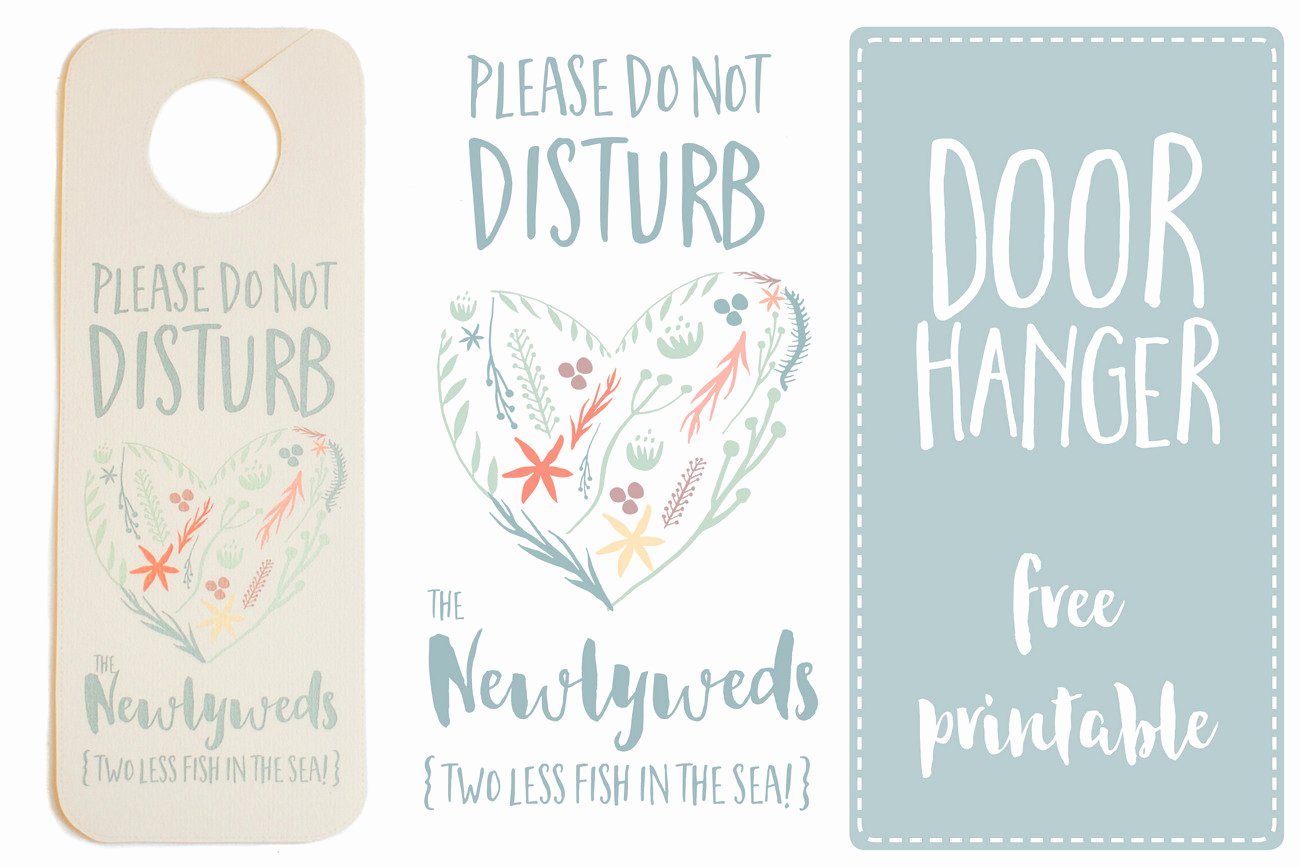 Do Not Disturb Signs Template Lovely Do Not Disturb the Newlyweds Door Hanger Printable Free