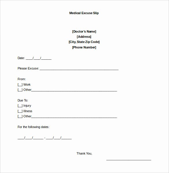 Doctors Excuse for Work Template Best Of 22 Doctors Note Templates Free Sample Example format