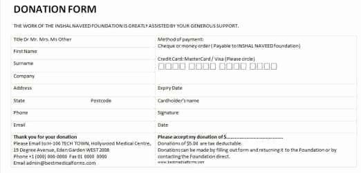 Donation Pledge form Template Luxury 36 Free Donation form Templates In Word Excel Pdf