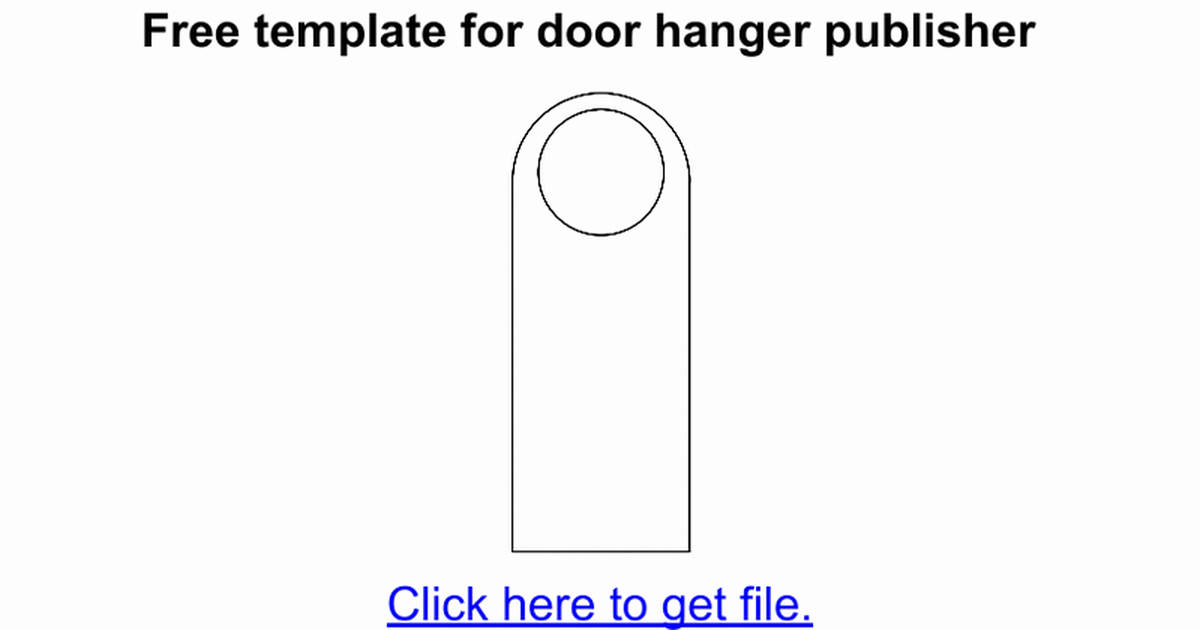 Door Hanger Template Publisher Best Of Free Template for Door Hanger Publisher Google Docs