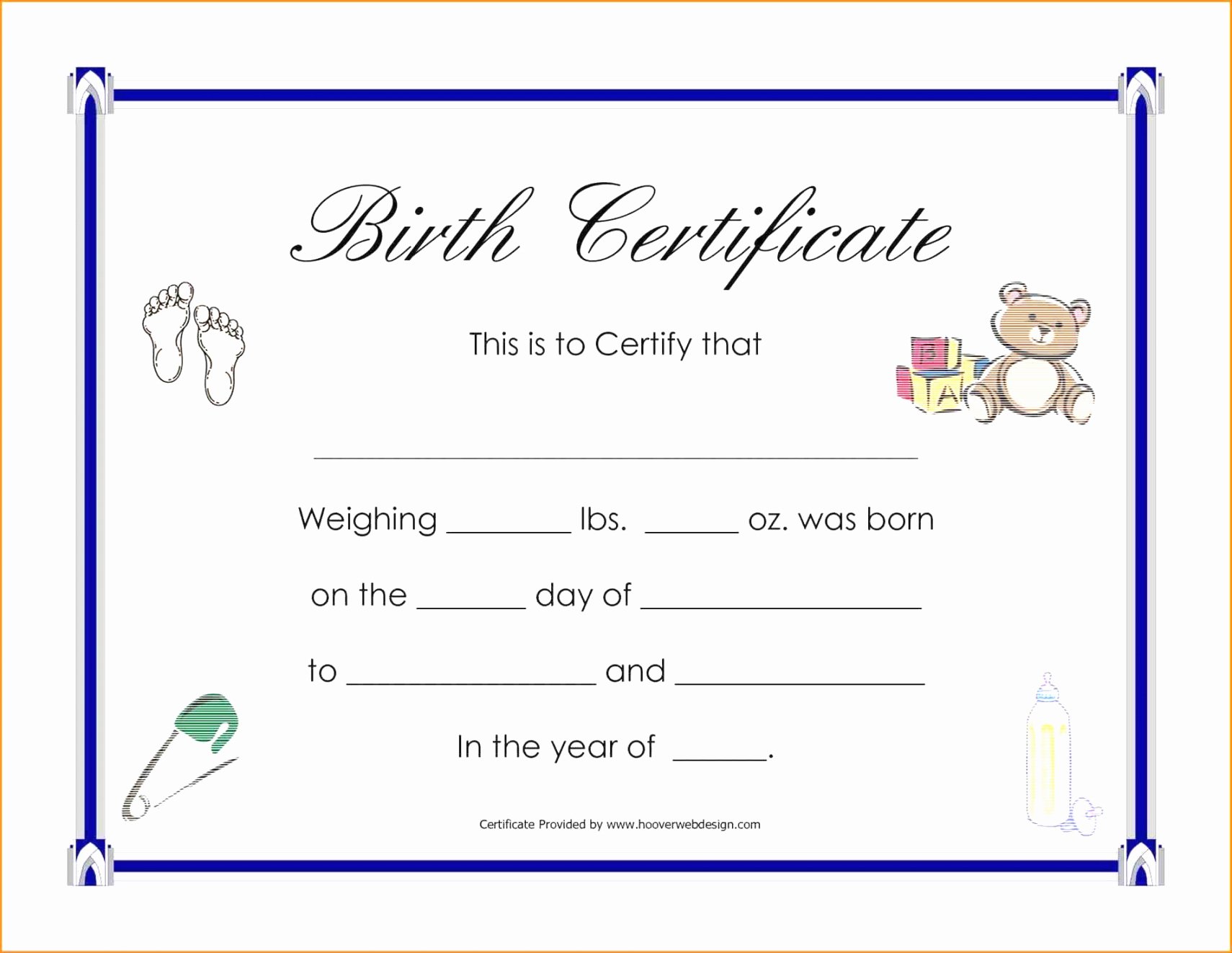 Editable Birth Certificate Template Awesome Editable Baby Certificate Template Filename Discover China