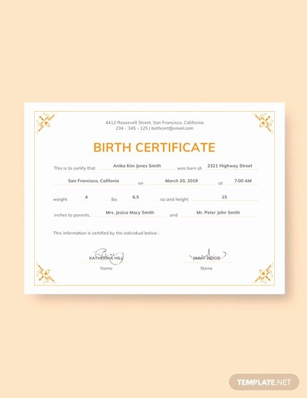 Editable Birth Certificate Template Best Of Free Birth Certificate Template Download 269