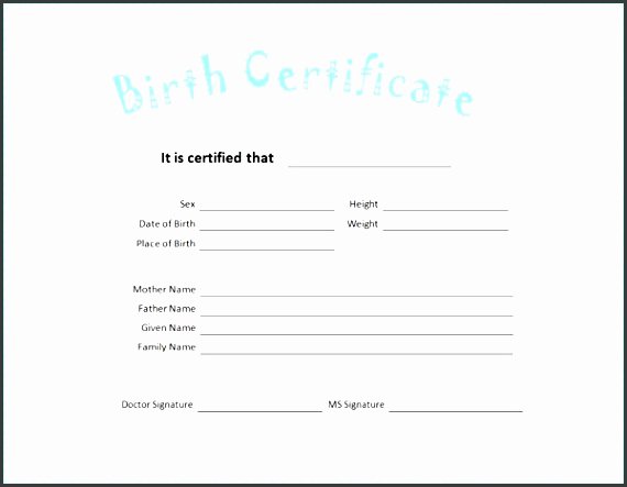 Editable Birth Certificate Template Unique 10 Editable Birth Certificate Template Sampletemplatess