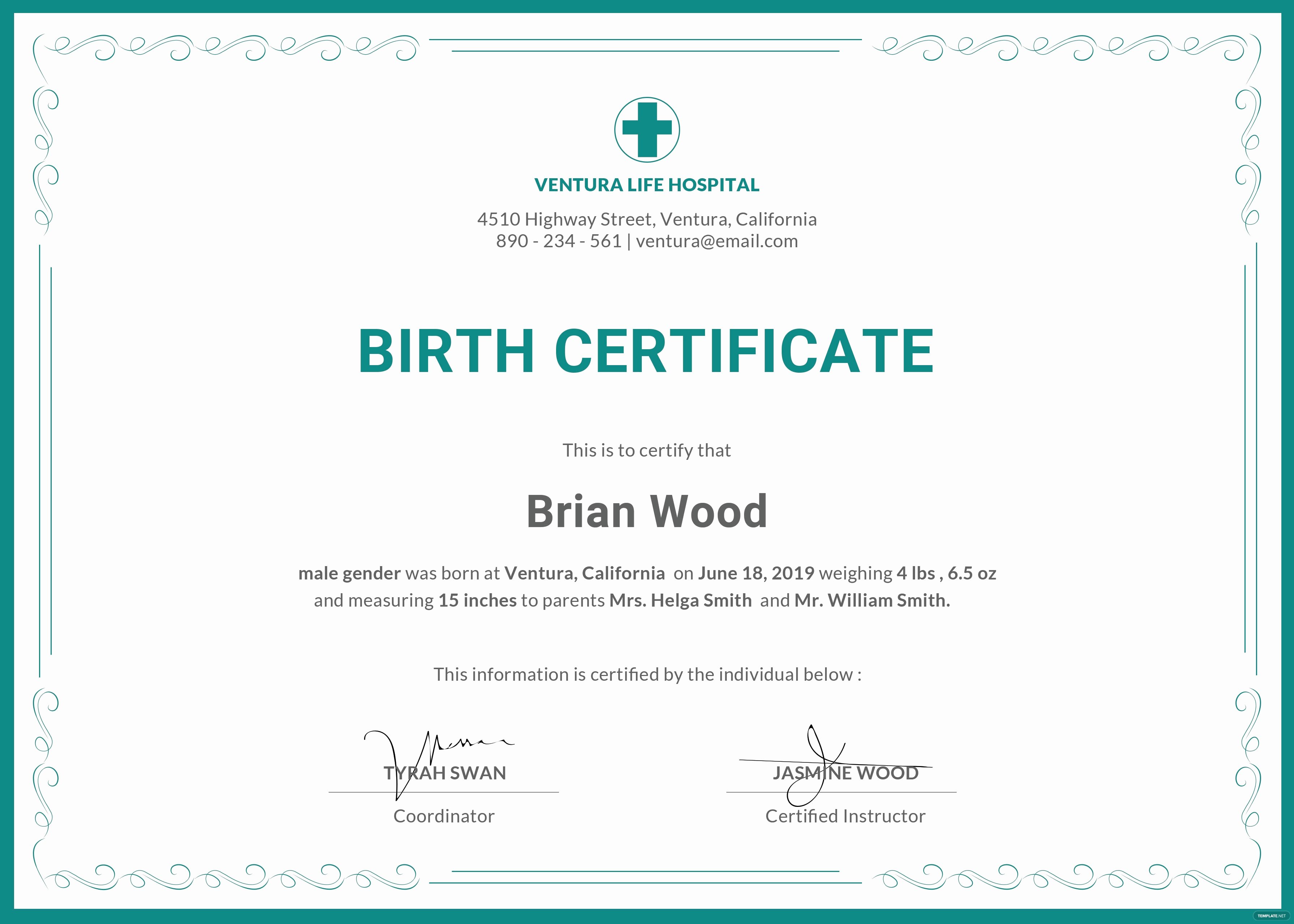 Editable Birth Certificate Template Unique Free Birth Certificate Template In Adobe Shop