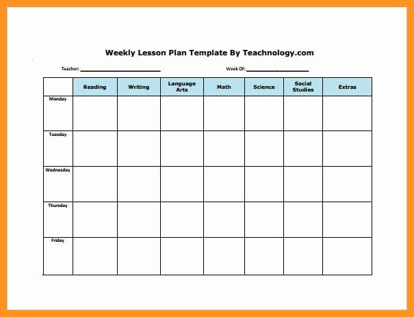 Editable Weekly Lesson Plan Template Beautiful Editable Lesson Plan Template Pdf – Weekly Lesson Plan