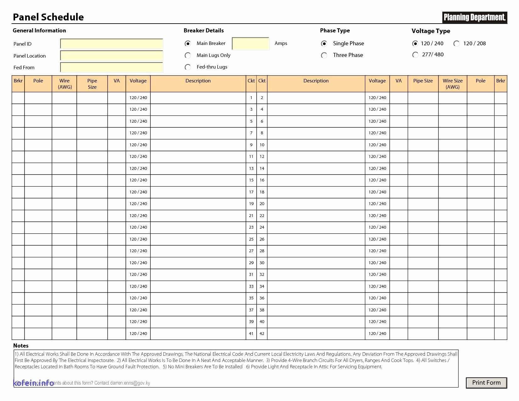 Electrical Panel Template Excel Elegant Electrical Panel Schedule Template Excel