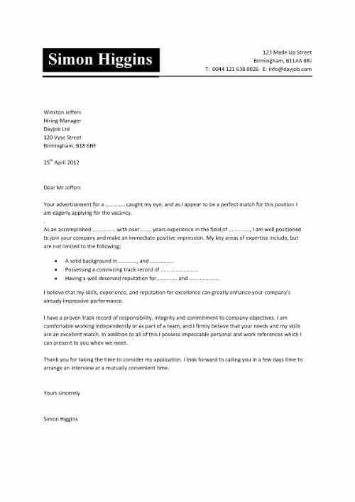 Email Cover Letter Templates Best Of the General Rules for Writing Cover Letters
