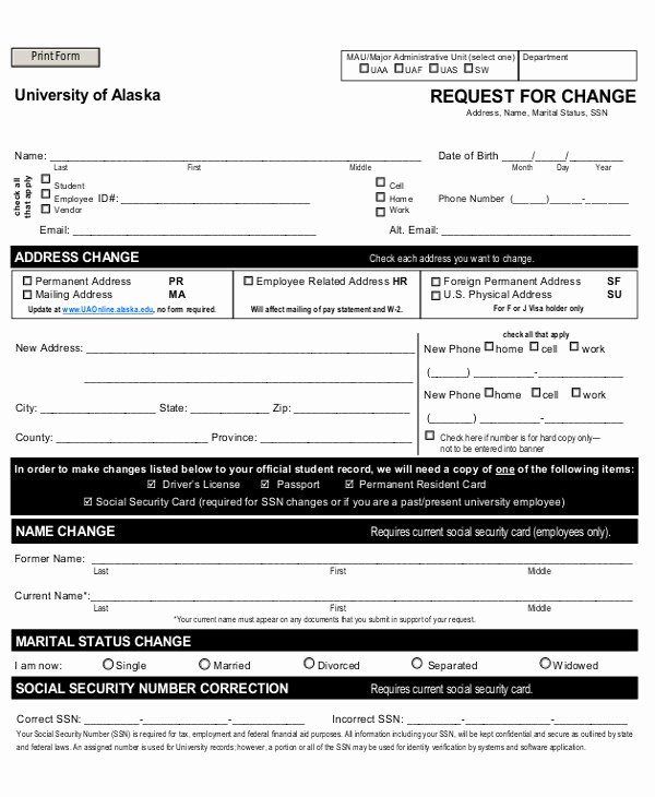 Employee Change form Template Awesome 3 Employee Record Change forms Templates Pdf