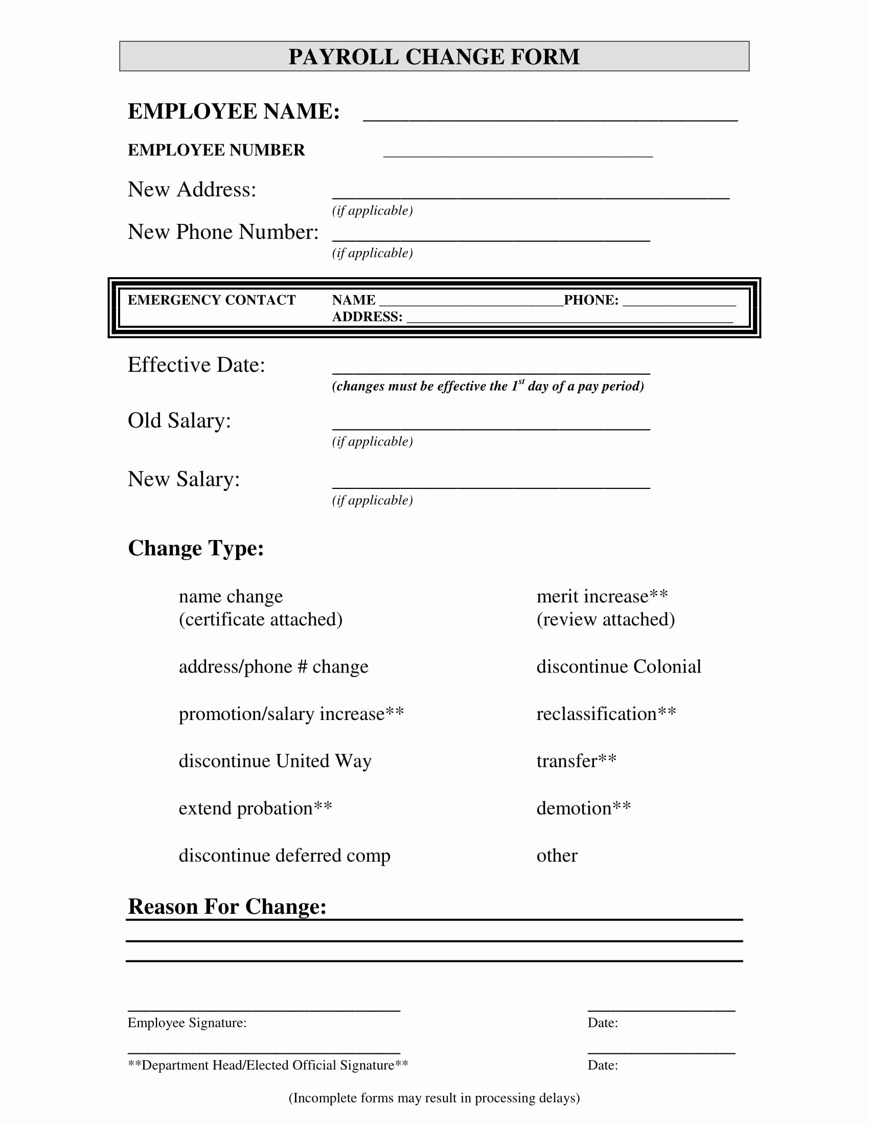 Employee Change form Template Beautiful 4 Employee Pay Increase forms Word Pdf