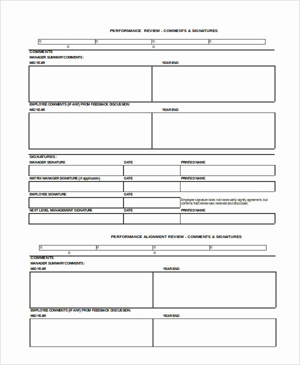 Employee Evaluation form Template Word Inspirational Performance Review Example 9 Free Word Excel Pdf