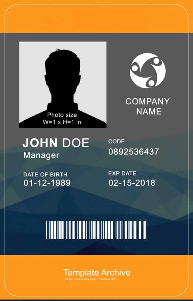 Employee Identification Card Template Inspirational 16 Id Badge &amp; Id Card Templates Free Template Archive