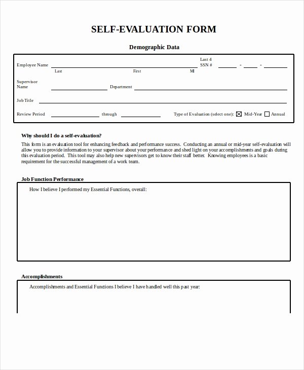 Employee Review Template Word Fresh Employee Evaluation form Example 13 Free Word Pdf