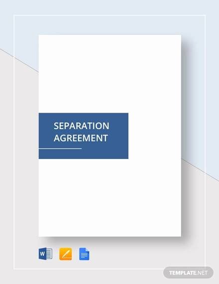 Employee Separation Agreement Template Elegant Free 11 Separation Agreement Templates In Pdf