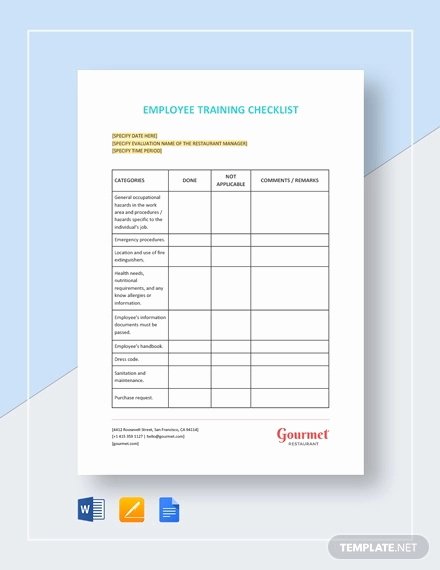 Employee Training Checklist Template Awesome Training Checklist Template 21 Free Word Excel Pdf