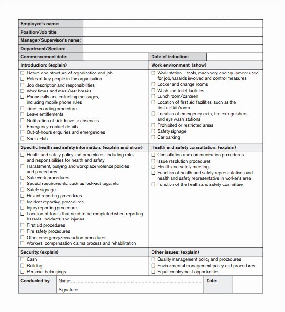 Employee Training Checklist Template Inspirational Training Checklist Template 7 Download Documents In Pdf