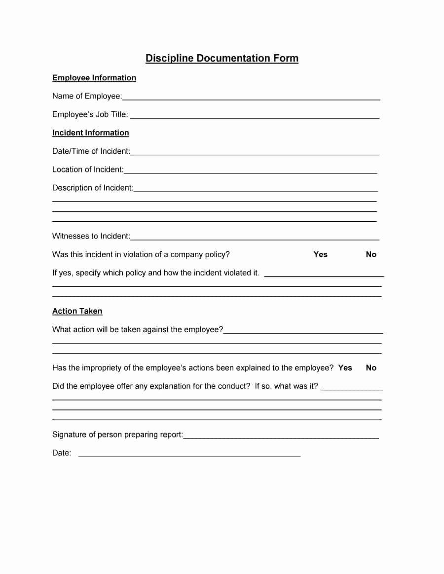Employee Write Up form Template Beautiful 46 Effective Employee Write Up forms [ Disciplinary
