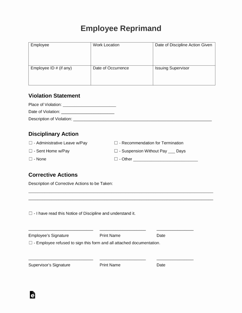 Employee Write Up form Template Inspirational 20 Employee Write Up form Free Download Pdf Excel