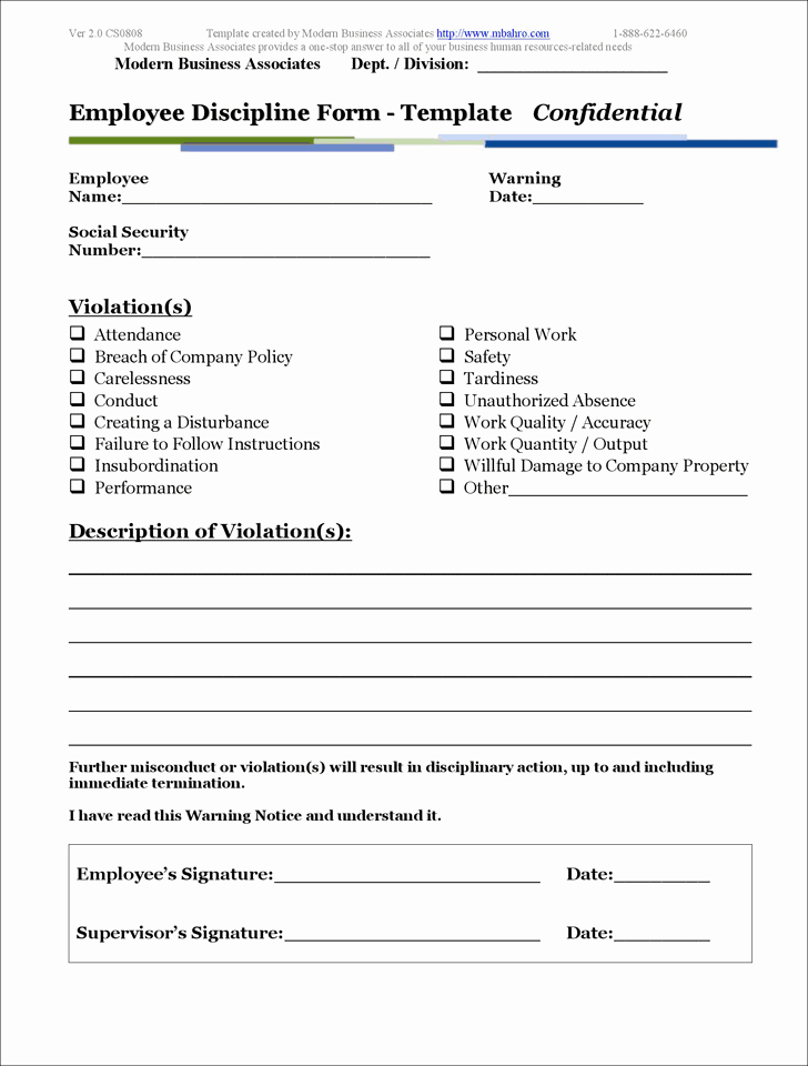 Employee Write Up form Template Inspirational Employee Write Up form Templates Word Excel Samples