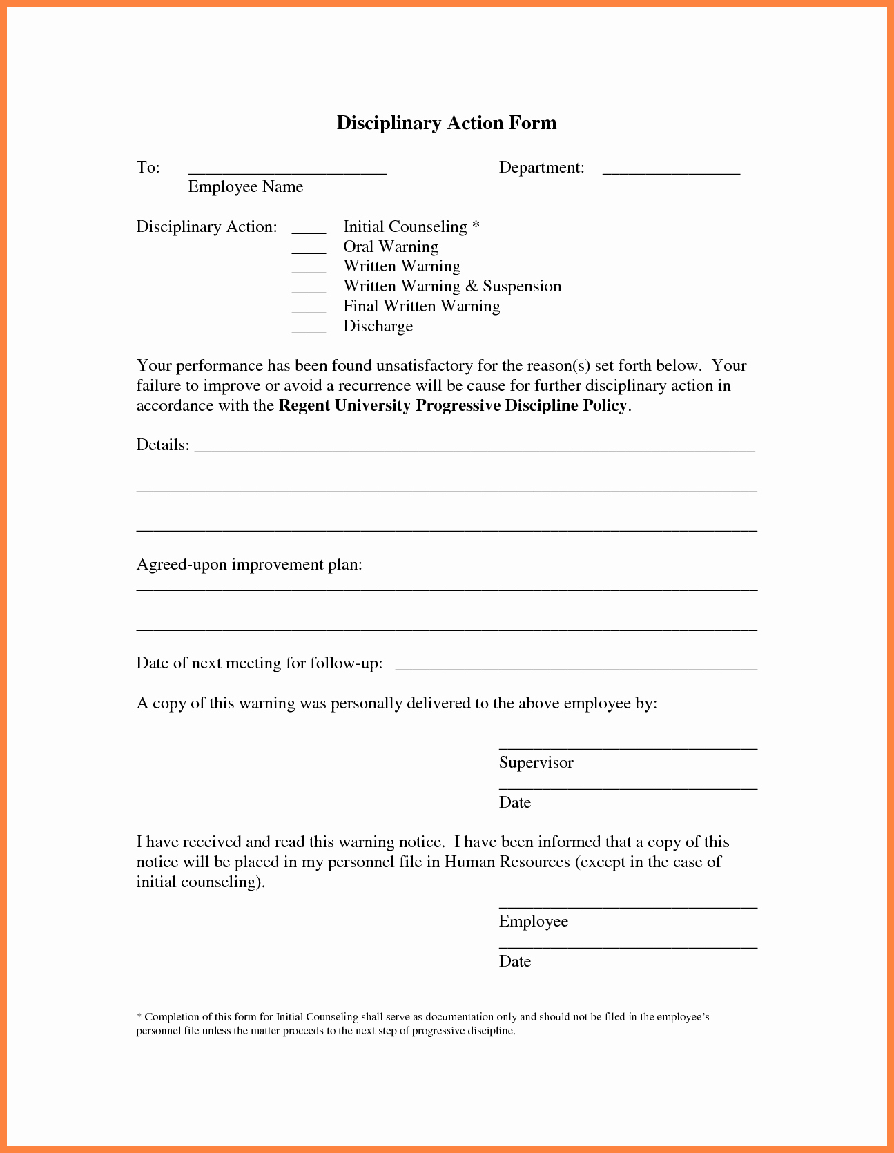 Employee Write Up forms Template Fresh 9 Employee Write Up