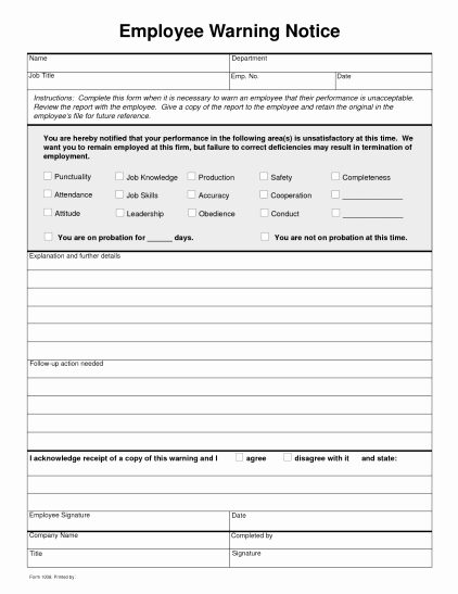 Employee Write Up forms Template Lovely 40 Employee Write Up form Templates [word Excel Pdf]