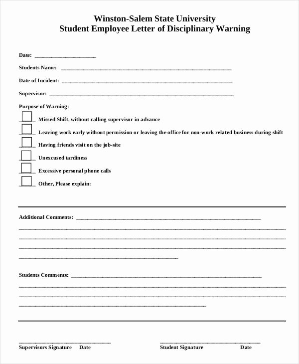 Employee Write Up Templates Luxury Employee Write Up form 6 Free Word Pdf Documents