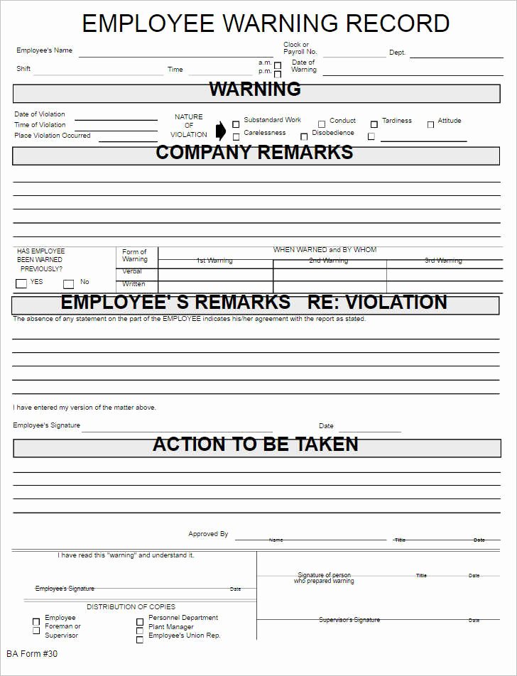 Employee Write Up Templates Unique 9 10 Disciplinary Report format