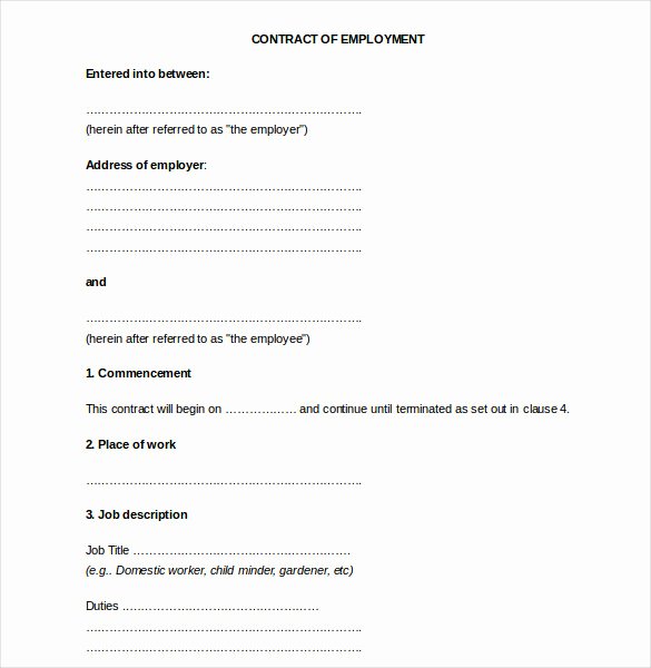 Employment Agreement Template Word Awesome 24 Employee Agreement Templates – Word Pdf Apple Pages