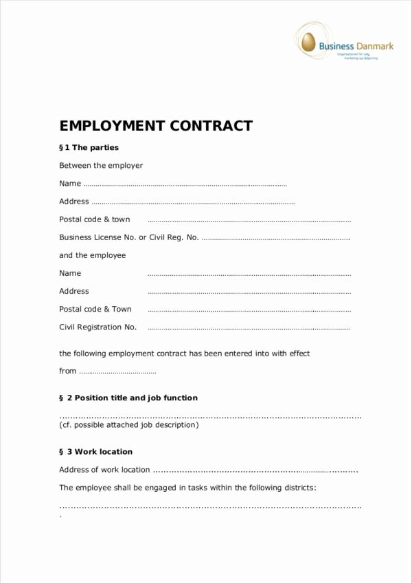 Employment Agreement Template Word Beautiful 22 Employee Contract Templates Docs Word