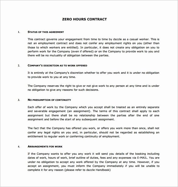 Employment Agreement Template Word Elegant Employment Contract Template Word Image – Contract Word