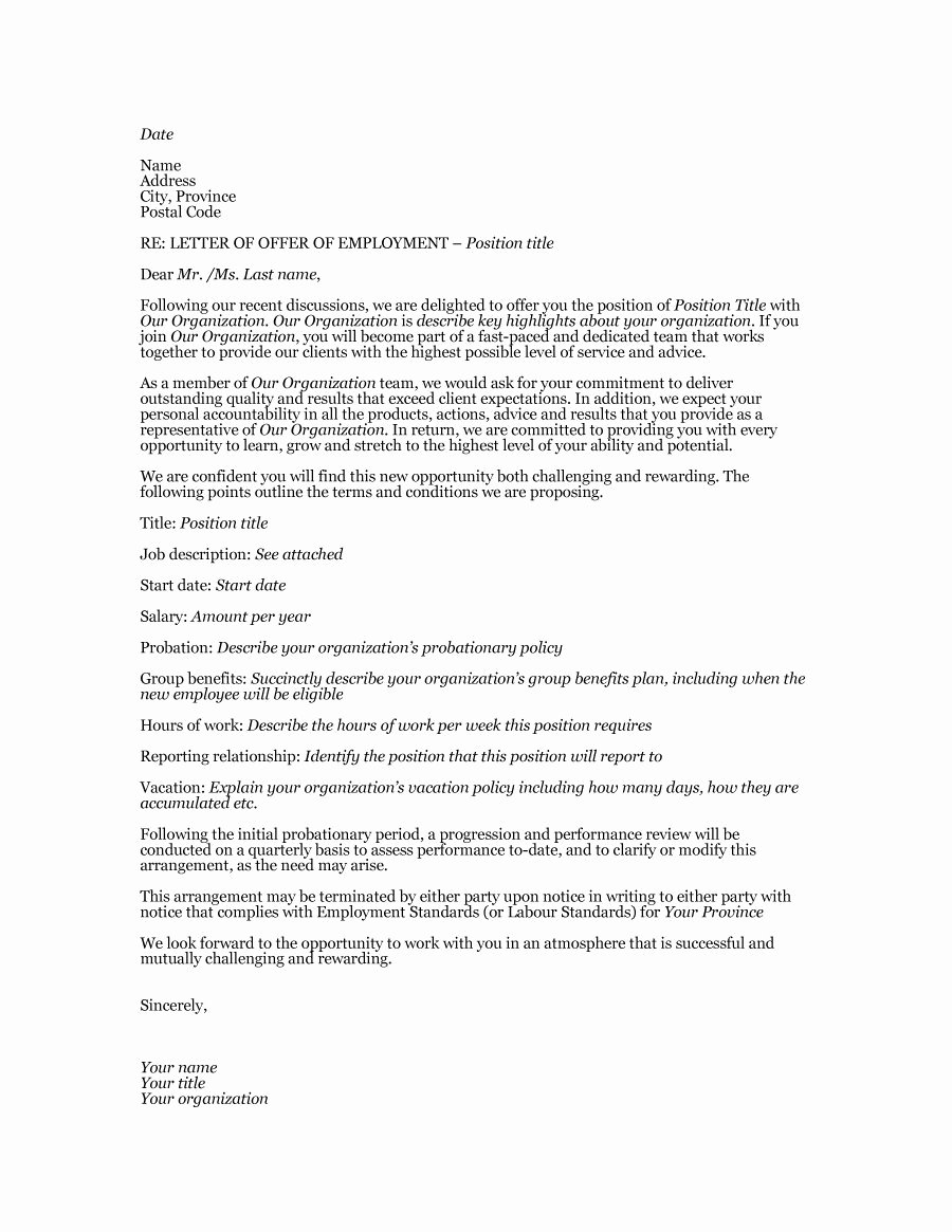 Employment Offer Letter Templates Beautiful 44 Fantastic Fer Letter Templates [employment Counter