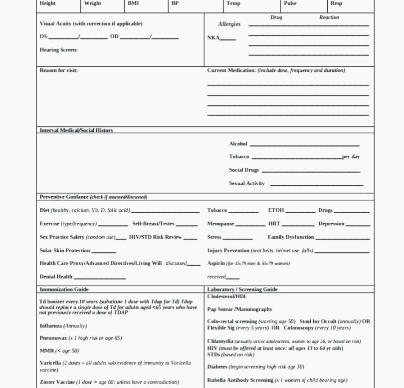 Employment Physical form Template Awesome Best Dynamite Printable Employment Physical form