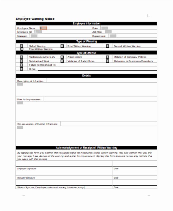 Employment Separation Notice Template Awesome 28 Notice forms In Word