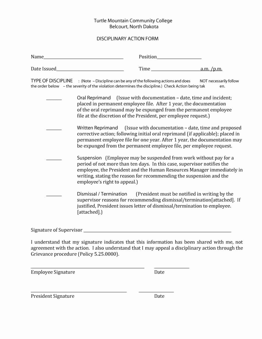 Employment Write Up Template Awesome 46 Effective Employee Write Up forms [ Disciplinary