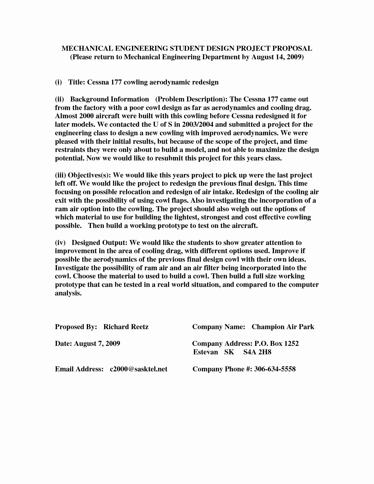 Engineering Project Proposal Template Fresh 16 Engineering Design Proposal Template Network