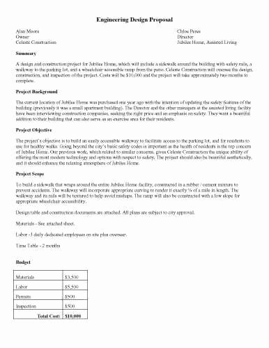 Engineering Project Proposal Template Lovely 32 Sample Proposal Templates In Microsoft Word
