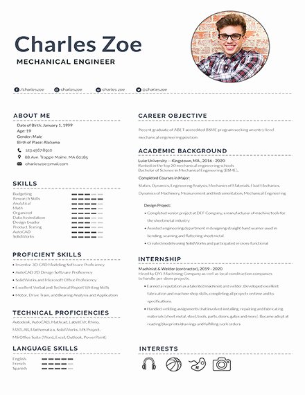 Engineering Resume Templates Word Lovely 10 Mechanical Engineering Resume Templates Pdf Doc