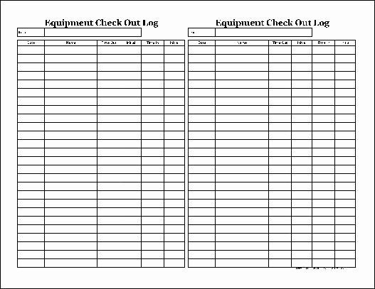 Equipment Checkout form Template Luxury Best S Of Technology Check Out form Equipment Check